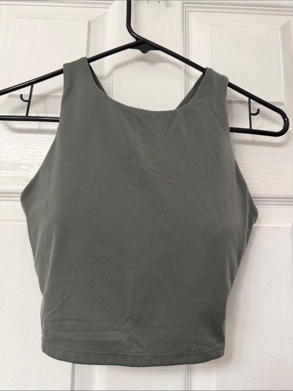 CRZ YOGA Olive High Neck Cropped Tank